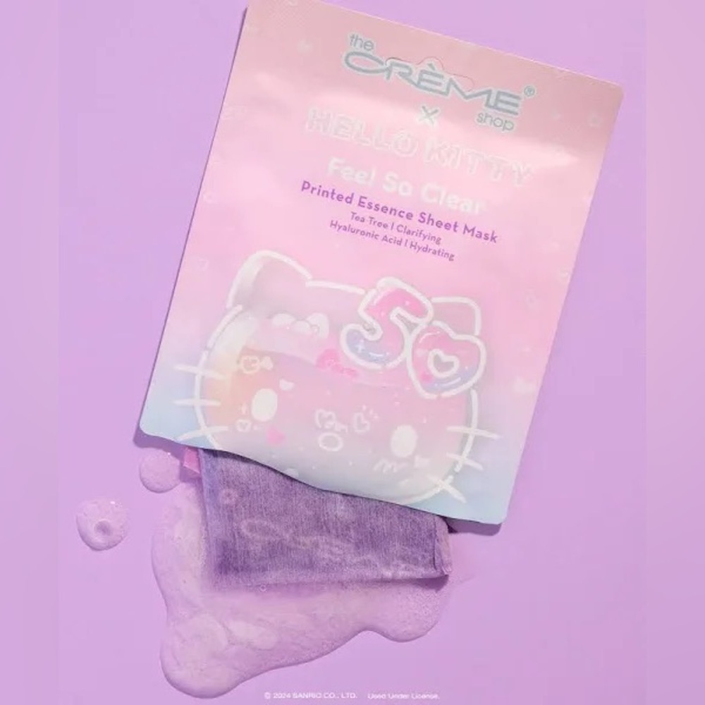 NIB Hello Kitty X The Creme Shop Look so Cool Hydrating Cooling Face Mask 3 Pack